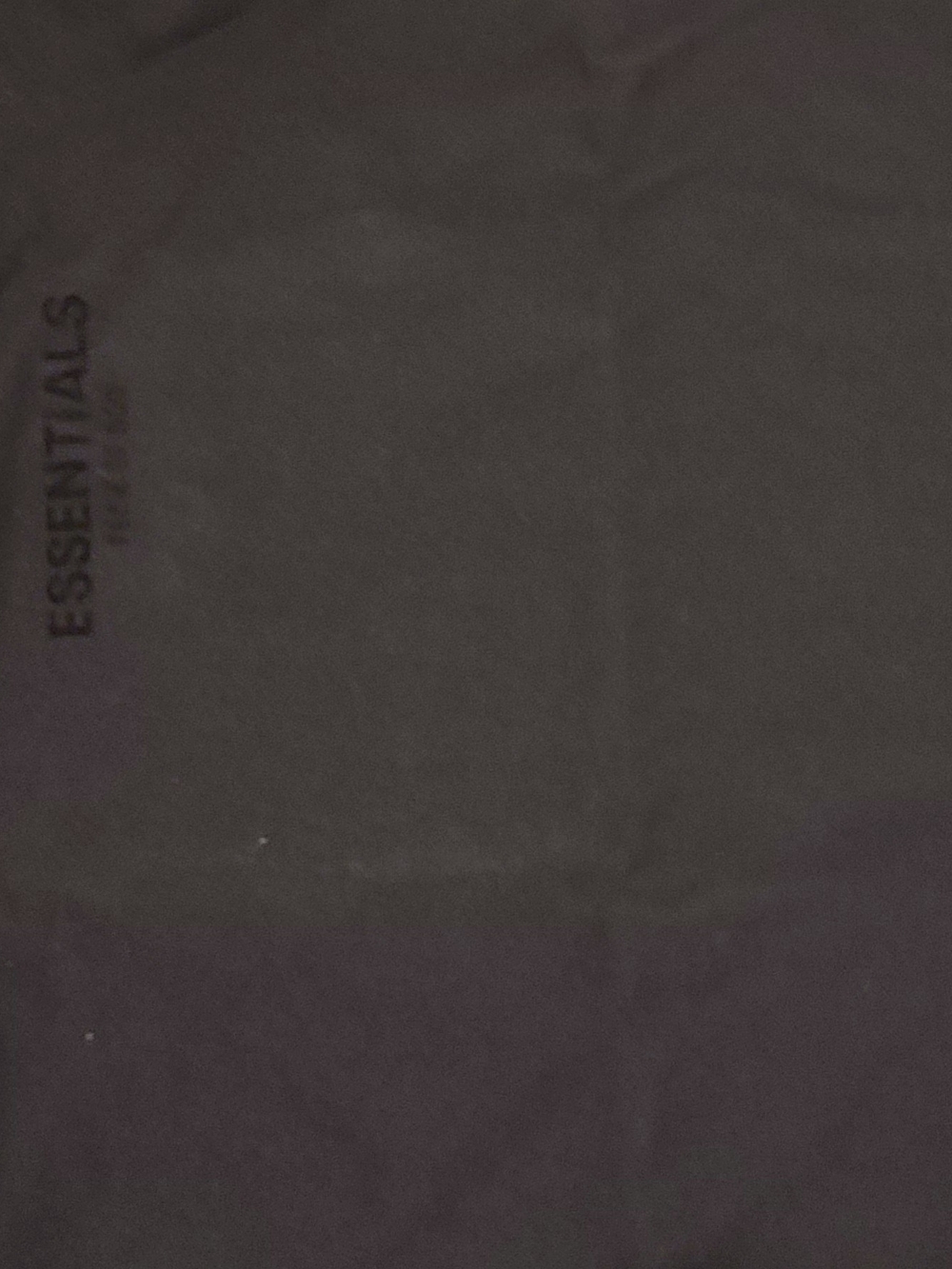 Essentials Black Tee with Tone-on-Tone Logo